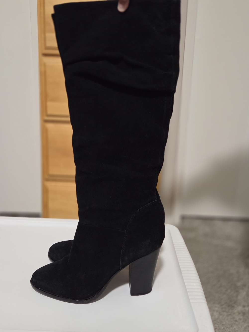 Steve Madden Black Over-the-Knee Suede Boots